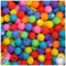 BeadTin Circus Opaque Mix 8mm Faceted Round Plastic Craft Beads (450pcs)
